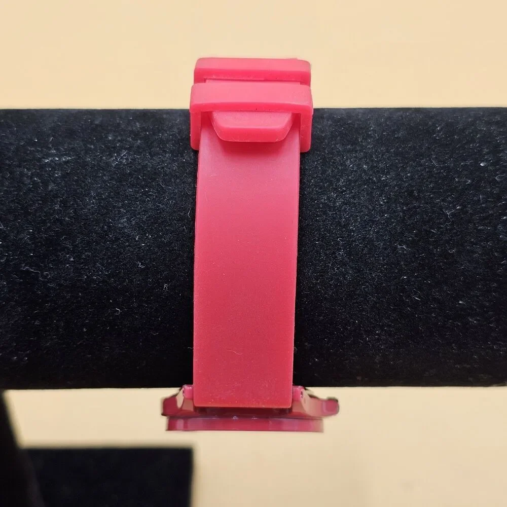 Vintage Xhileration Red & Yellow Quartz Ladies Watch Silicone Band New Battery